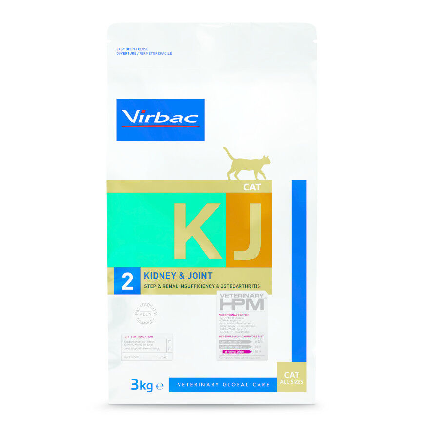 Virbac HPM KJ2 Kidney & Joint Renal Pienso para gatos