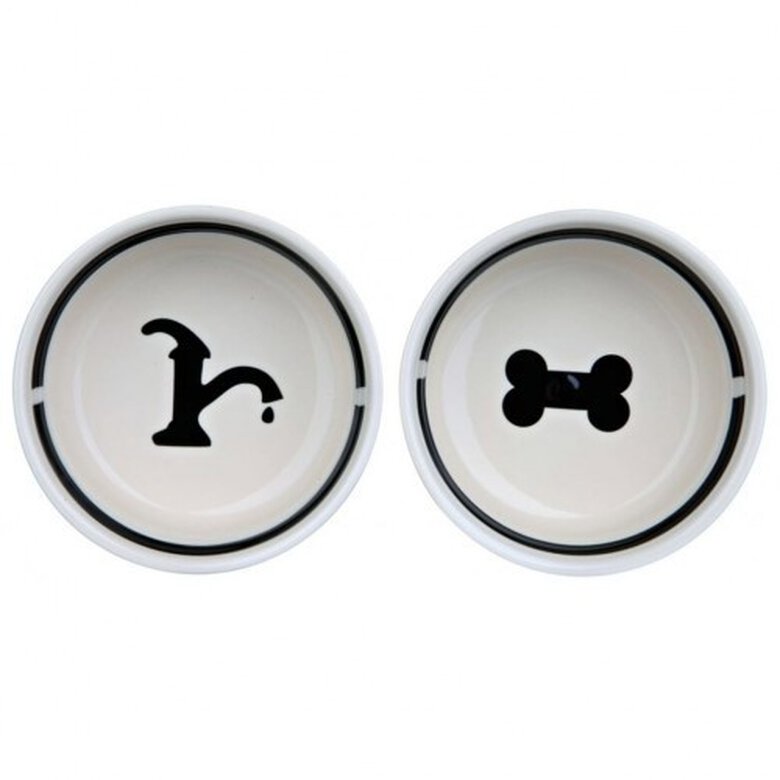 Set tazones Trixie Eat on Feet para perros color Blanco, , large image number null