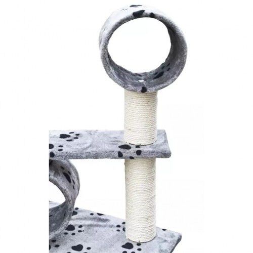 Rascador de lujo para gatos color Gris Huellas, , large Imagen numero 4