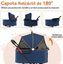 COSTWAY Carrito para Perros Plegable Doble 3 en 1, Cochecito para Perros con 2 Portadores Desmontables, Ruedas con Freno, Malla Transpirable, Portavasos, Carro para Mascotas hasta 15 kg, Azul, , large indicador imagen numero 4