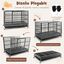 COSTWAY Jaula para Perros Plegable, Jaula para Mascotas de Metal con 2 Puertas, 4 Ruedas Giratorias, Bandeja Extra&iacute;ble, Caja para Perros Port&aacute;til para Interiores y Exteriores (120 x 76 x 90 cm), , large indicador imagen numero 5