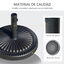 Outsunny Base de Sombrilla de Jardín Peso Neto 14,28 kg Soporte de Parasol Redondo Apto para Postes de 38mm/48mm Resina y Acero para Terraza Patio Exterior Ø48,5x33 cm Bronce, , large indicador imagen numero 5