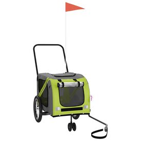 vidaXL Remolque de Bicicleta Mascotas Carrito para Bici Hierro Tela Oxford