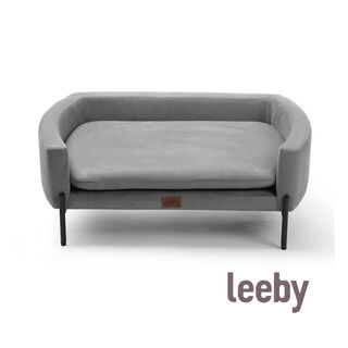 Leeby sofá elevado gris para perros