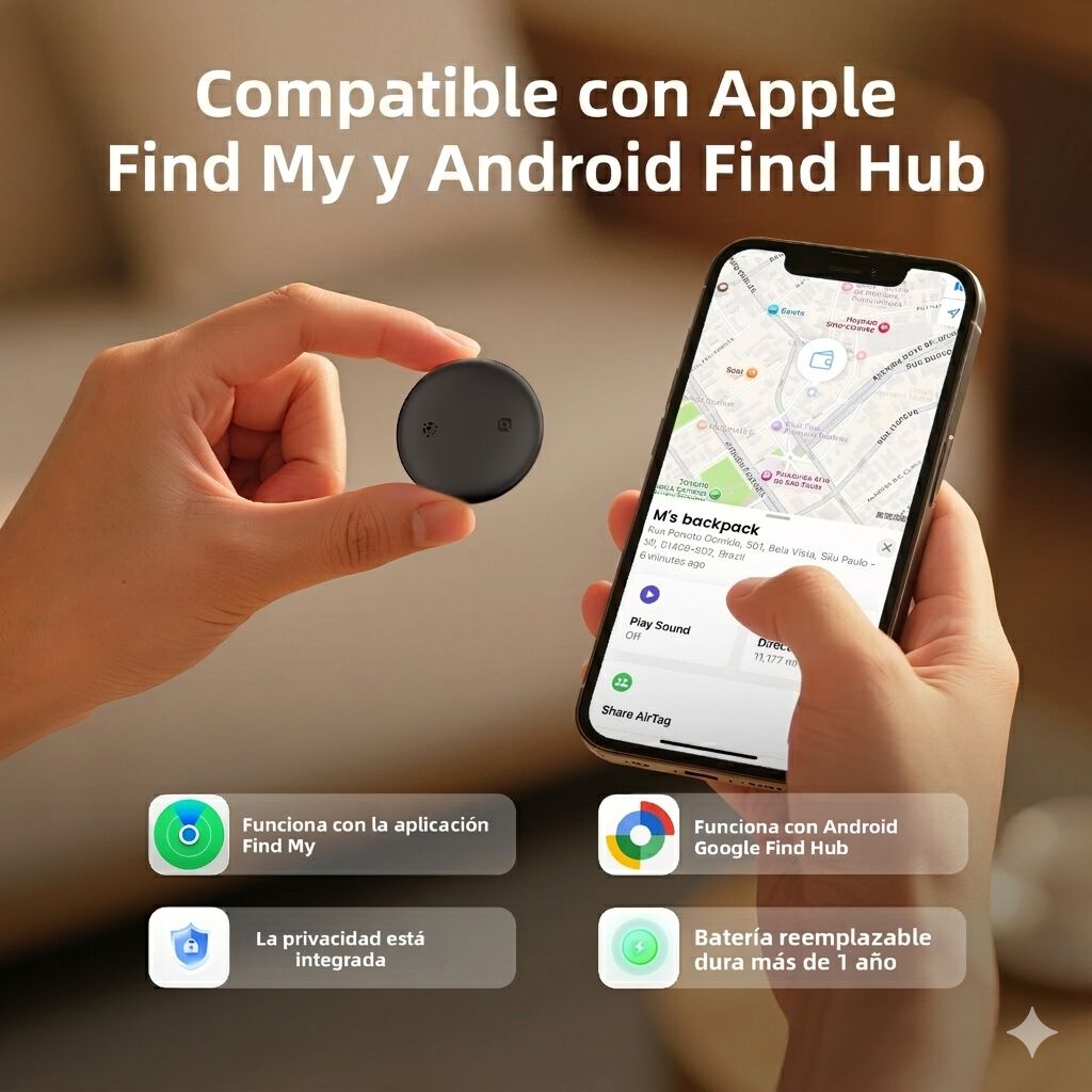 Pawview Localizador Inteligente para Mascotas, Rastreador Perros y Gatos Compatible con Apple Find My y Android Find Hub, Funda de Silicona Antidesgarros con C&oacute;digo QR, Sin Suscripci&oacute;n. Branco, , large Imagen numero 3