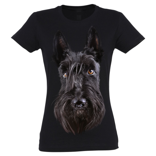 Camiseta Mujer Terrier Escoc&eacute;s color Negro, , large Imagen numero 1