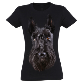 Camiseta Mujer Terrier Escocés color Negro