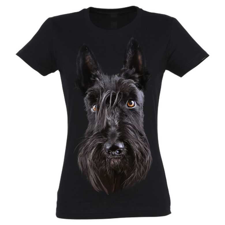 Camiseta Mujer Terrier Escocés color Negro, , large image number null