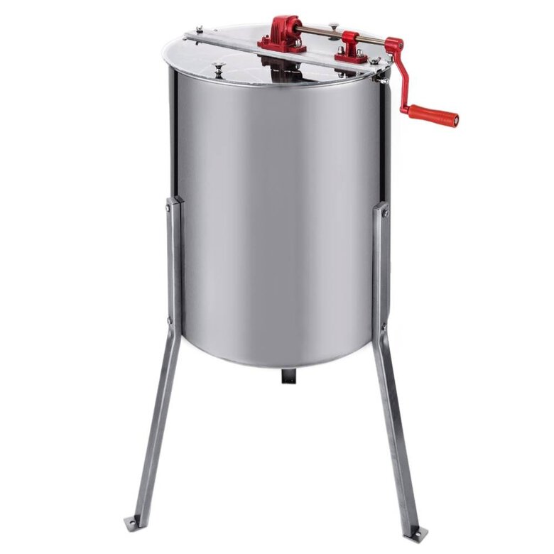 Extractor Manual de Miel de 4 Marcos de Acero Inoxidable Herramienta para Girar el Panal, , large image number null