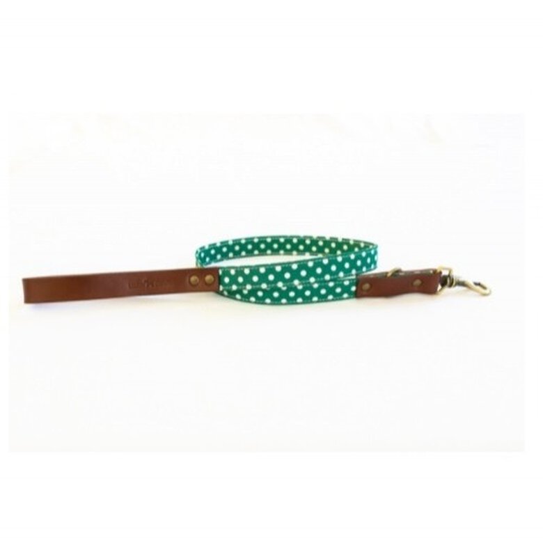 Correa Lola hecha a mano para perros color Verde/Blanco, , large image number null