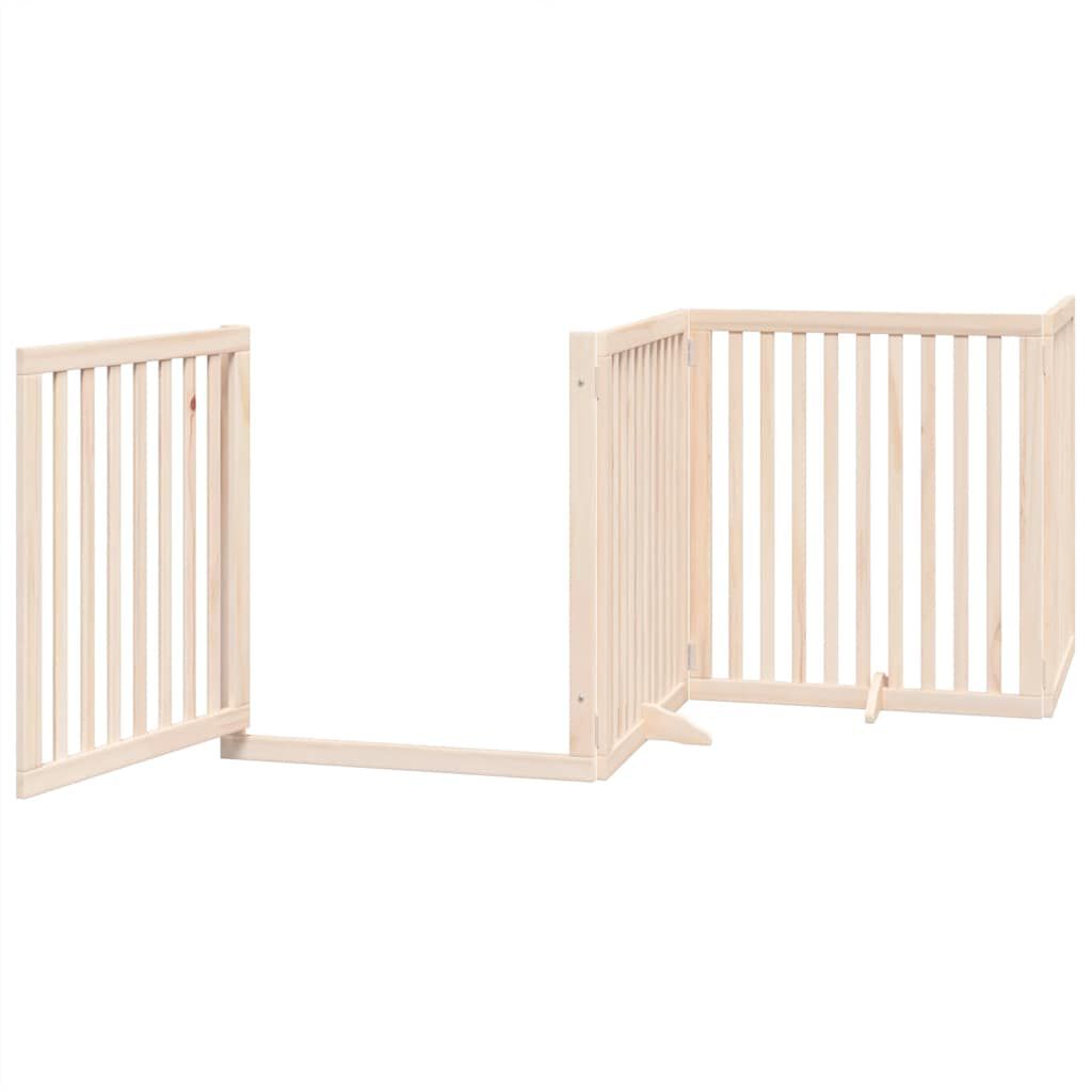 vidaXL Puerta para perros plegable 12 paneles madera de &aacute;lamo 600 cm, , large Imagen numero 10