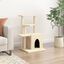 vidaXL Rascador para gatos con postes de sisal color crema 83,5 cm, , large indicador imagen numero 2