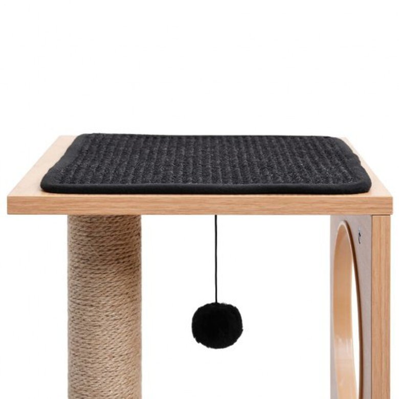 Poste rascador para gatos con alfombra de sisal color Negro, , large image number null