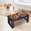 Pawhut comedero elevado doble marrón para perros, , large indicador imagen numero 2
