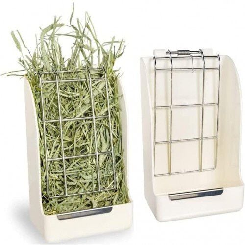 Edipets comedero de plástico blanco para conejos y roedores thumbnail