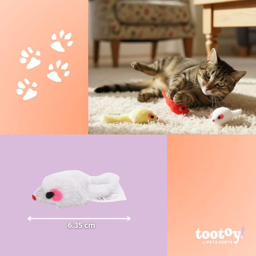 Tootoy! Rat&oacute;n de Peluche Colores Variados para gatos, , large Imagen numero 6