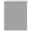 vidaXL Caseta perros tejado acero galvanizado gris claro 165x153x181cm, , large indicador imagen numero 3