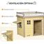 PawHut caseta moderna de madera natural para perros, , large indicador imagen numero 4