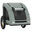 vidaXL Remolque de bicicleta para perros hierro y tela Oxford gris, , large indicador imagen numero 4