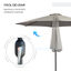 Outsunny Sombrilla de Jardín Ø295x250 cm con Manivela Parasol Exterior con Mecanismo de Inclinación y Poste Desmontable de Metal para Terraza Piscina Patio Gris Claro, , large indicador imagen numero 5