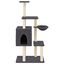 vidaXL Rascador para gatos con postes de sisal gris oscuro 131 cm, , large indicador imagen numero 3