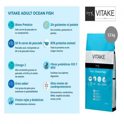 Vitake Pienso sabor Pescado para perros adultos, , large Imagen numero 2