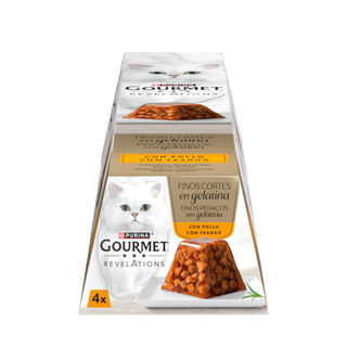 Gourmet Revelations Finos Cortes de Pollo en gelatina para gatos