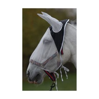 Máscara antimoscas protectora de ojos y orejas para caballos