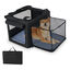 COSTWAY Transportín para Perros, Bolsa Transportin Portátil y Plegable para Mascotas con 2 Aberturas y Ventana, Cesta Interior de Malla, Bolsillos Laterales para Interior Exterior (90 x 76 x 48 cm), , large indicador imagen numero 1
