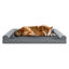 COSTWAY Cama Ortopédica para Perros, Cama Perro Grande con Tejido Interno Impermeable, Sofá para Perros con Funda Extraíble y Lavable, Gris, 113 x 89 x 18 cm (Large), , large indicador imagen numero 10