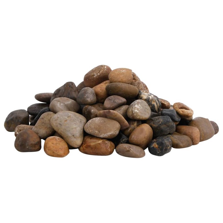 vidaXL Guijarros pulidos colores mezclados 10 kg 2-5 cm
