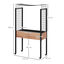 Outsunny Mesa de Cultivo con Ruedas Huerto Urbano Elevado con Enrejado Orificios de Drenaje para Plantas Trepadoras Flores Jardinera de Madera 110x49x190 cm Marrón, , large indicador imagen numero 3