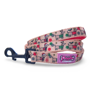 Puppies & Pom Poms Correa Perros Salchicha Navideños para perros