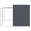 vidaXL Caseta perros con corral acero galvanizado gris 214x1069x181 cm, , large indicador imagen numero 22