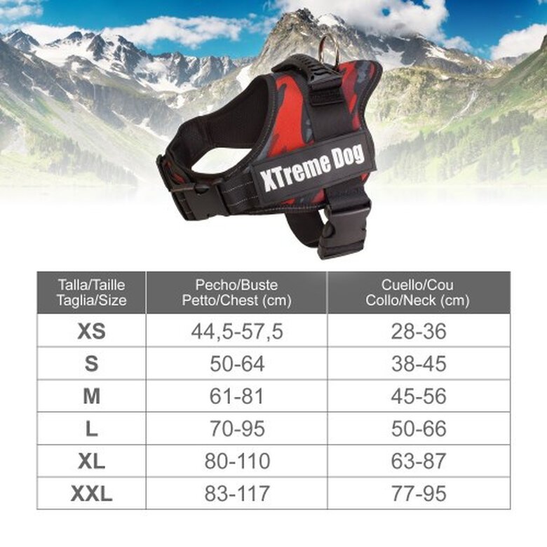 Arnés Xtreme Dog Camuflaje para perros color Rojo, , large image number null