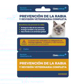 Tarjeta de prevención de la rabia + revisión veterinaria completa para gato