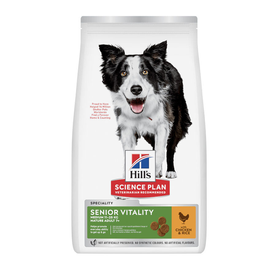 14 kg Hill's Science Plan Youthful Vitality Medium Adult Pollo pienso para perros