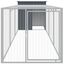 vidaXL Gallinero con corral acero galvanizado gris 110x1017x110 cm, , large indicador imagen numero 18