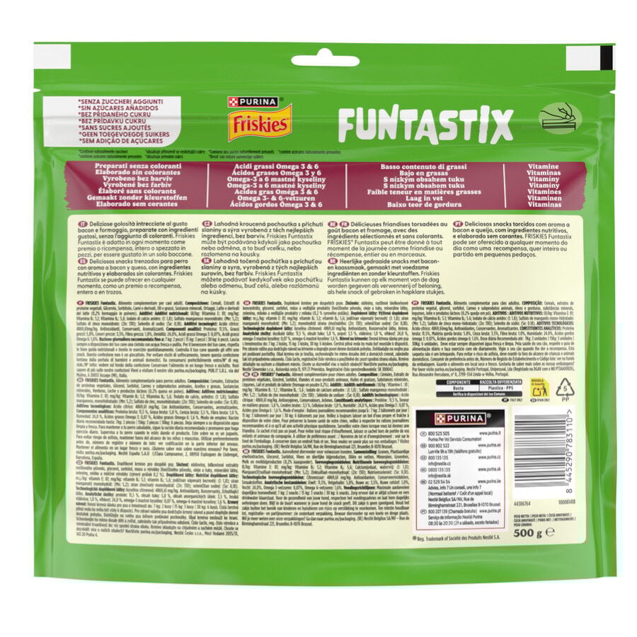 500 g Friskies Funtastix Barritas de Queso y Bacon para perros, , large Imagen numero 4