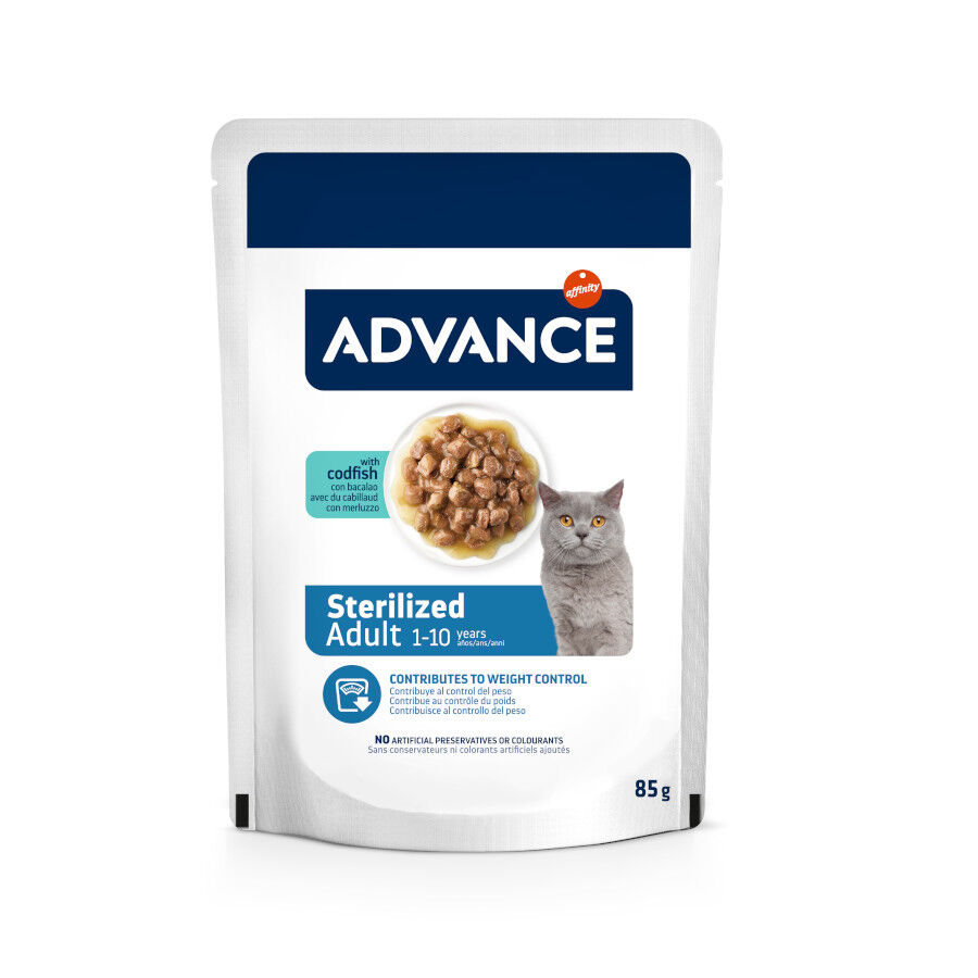 Advance Sterilized Adult Bacalao sobres para gatos thumbnail