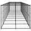 Vidaxl perrera con puertas de bisagra negro para perros, , large indicador imagen numero 16
