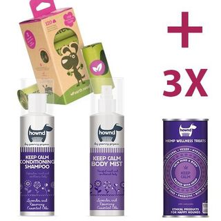 Pack vegano Keep Calm para perros nerviosos color Morado