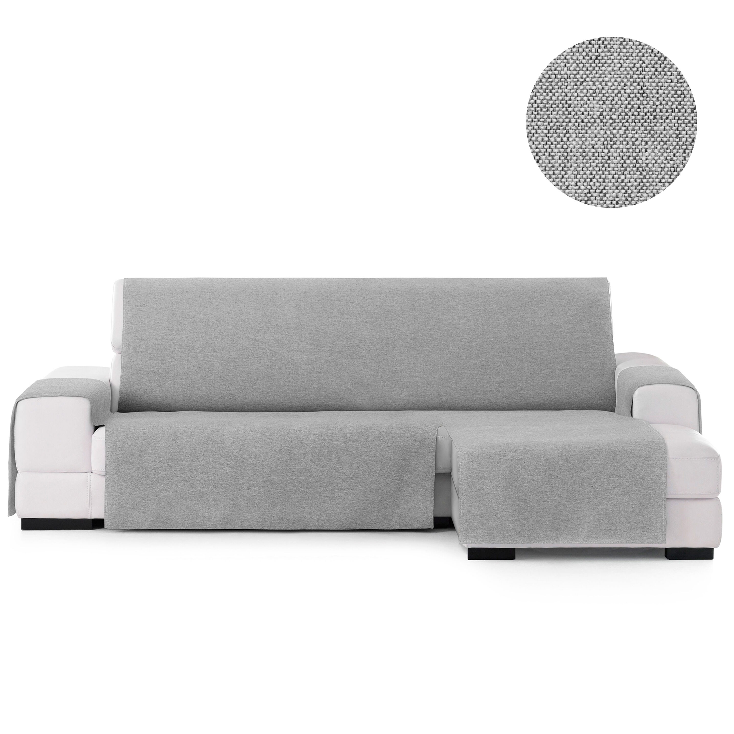 Vipalia Protector Cubre Sof&aacute; Chaise Derecho 240 Color Gris Modelo Brisa, , large Imagen numero 2
