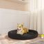 Vidaxl cama redonda acolchada negra para perros, , large indicador imagen numero 2