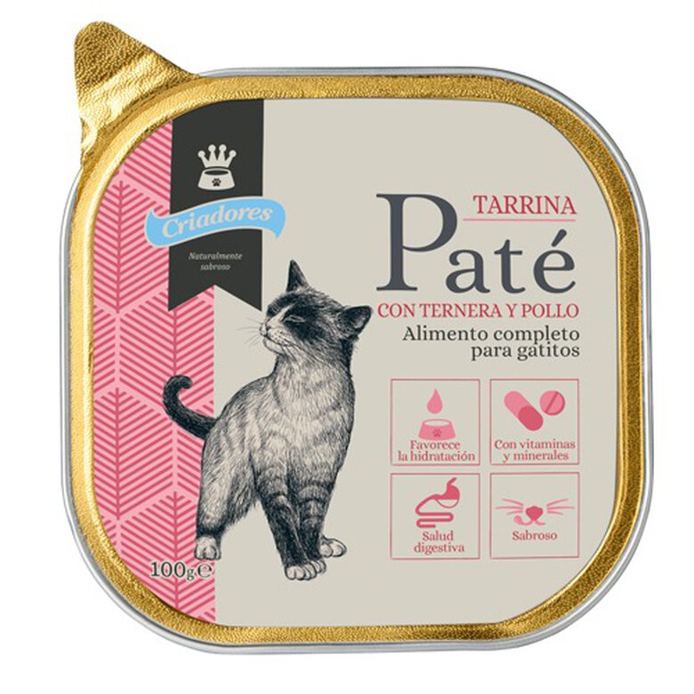 100 g Criadores Ternera y Pollo en paté tarrina para gatitos