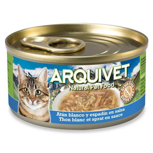Comida h&uacute;meda Arquivet para gatos sabor at&uacute;n blanco y espad&iacute;n, , large Imagen numero 1