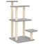 vidaXL Postes rascadores para gatos con plataformas gris claro 98,5 cm, , large indicador imagen numero 1