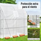 Invernadero Outsunny con estantes para pared color Blanco, , large image number null