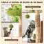 COSTWAY Árbol para Gatos Multifuncional, Torre Moderna con Postes de Rascado Cubiertos de Sisal, Perchero y Plataforma Redonda, Juguete en Forma de Árbol, Mueble para Gatos de Interior, 60 x 46 x 73 CM, , large indicador imagen numero 4