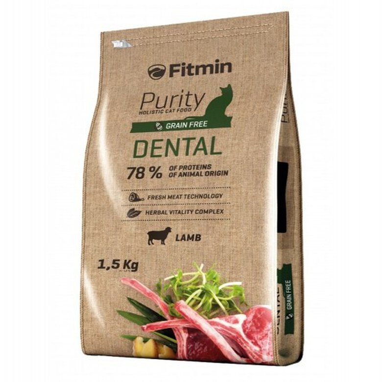 Pienso Dibaq Fitmin Purity Grain free Dental para gatos sabor Cordero, , large image number null